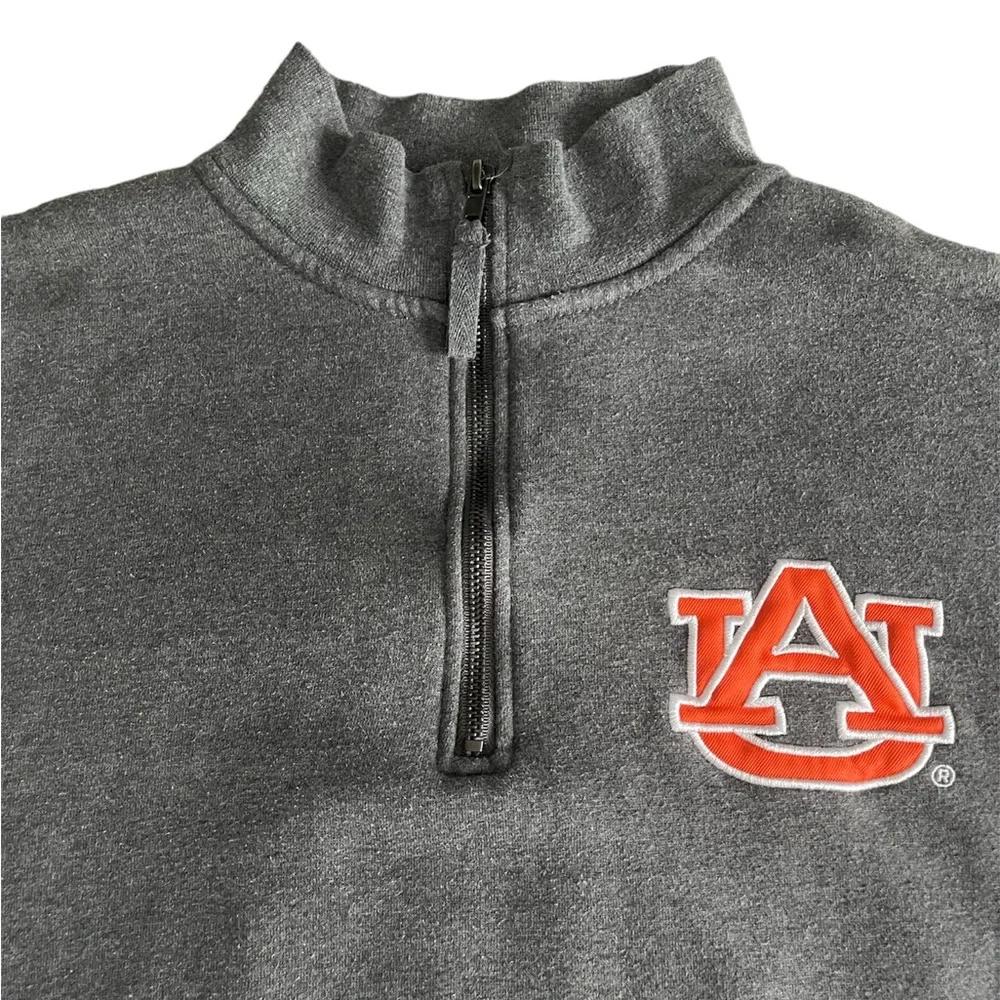 STADIUM ATHLETICS Pullover Woman’s Gray Auburn Tigers Football 1/4 Zip Size M